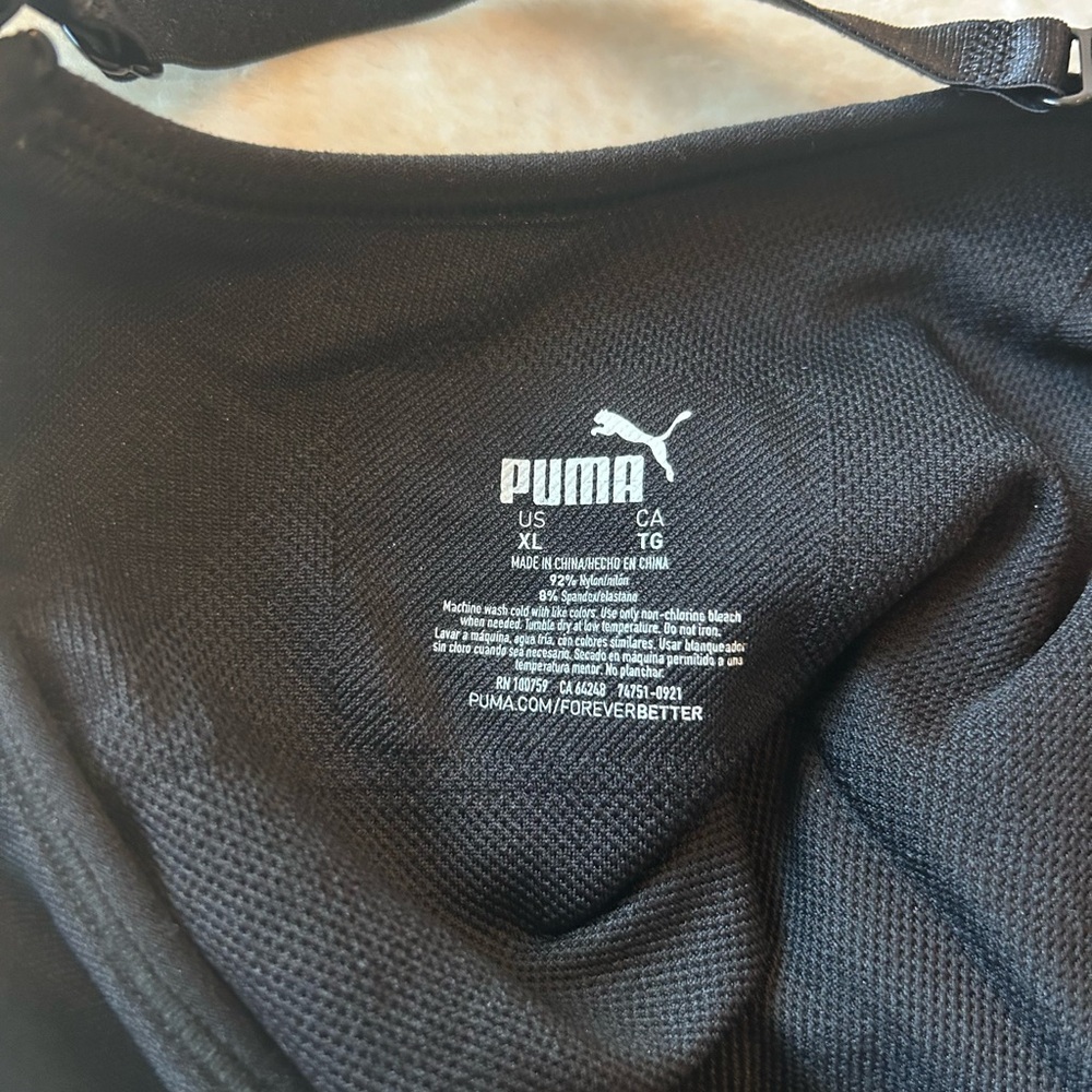Puma Women's Classic Black Sports Bra - Picture 3 of 3